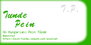tunde pein business card