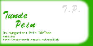 tunde pein business card